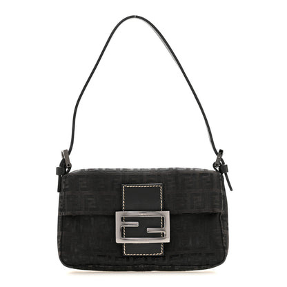 Fendi Zucchino Mini Baguette Black 1 of 15