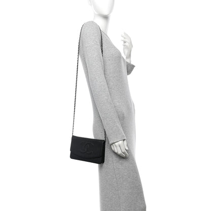 Chanel Caviar Timeless CC Wallet On Chain WOC Black 2 of 12