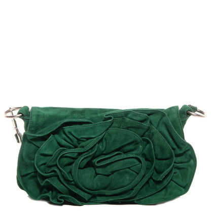 Saint Laurent Suede Nadja Shoulder Bag Green 1 of 7
