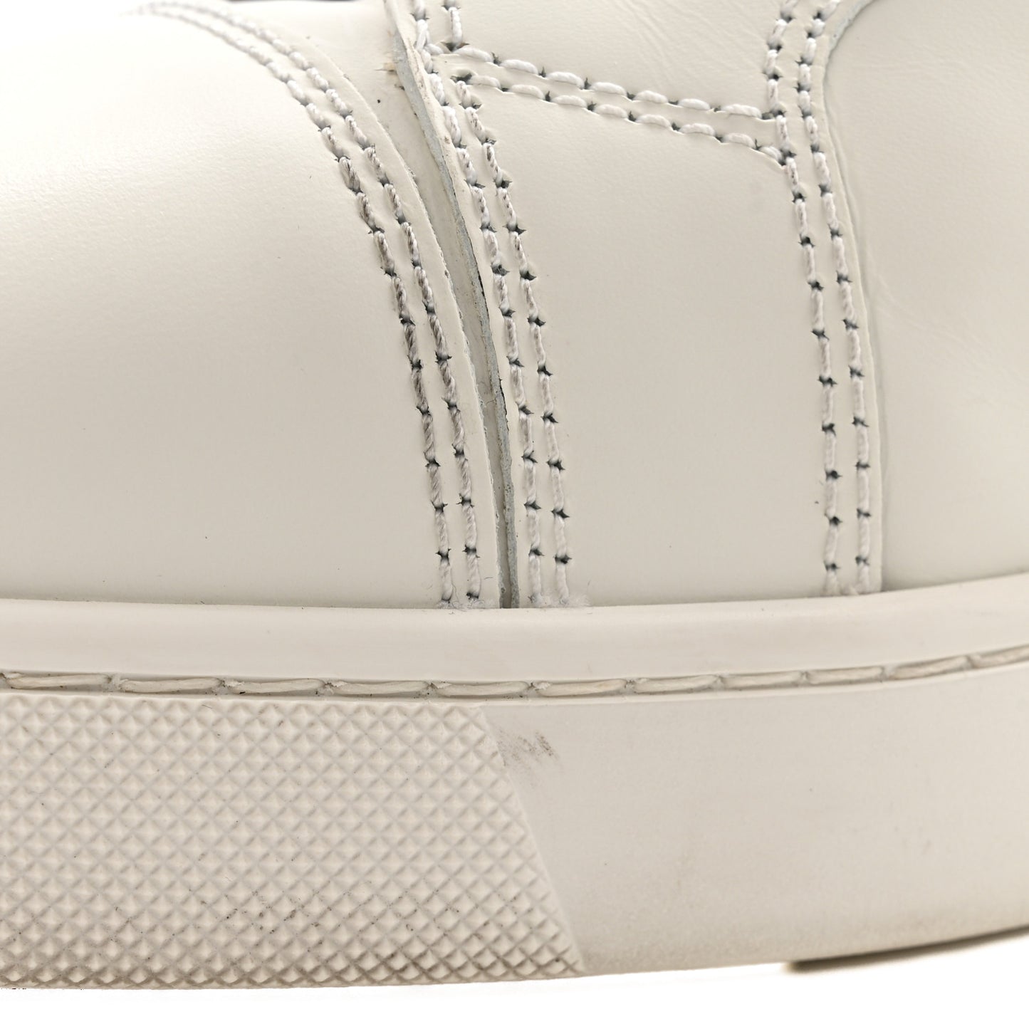 Calfskin Mens Louis High Top Sneakers 42 White