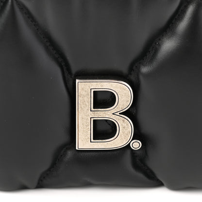 Balenciaga Nappa Calfskin Quilted Touch B Puffy Clutch Black 18 of 18
