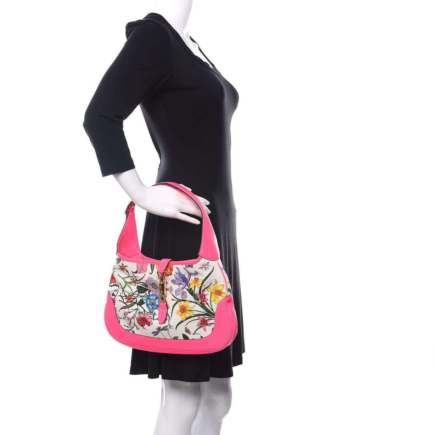 Canvas Flora Medium Jackie Hobo Fuchsia