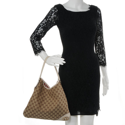 Gucci Monogram GG New Britt Hobo Ivory 2 of 9