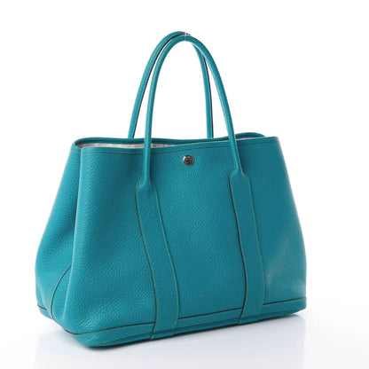 Hermes Vache Country Garden Party 36 MM Turquoise 2 of 9