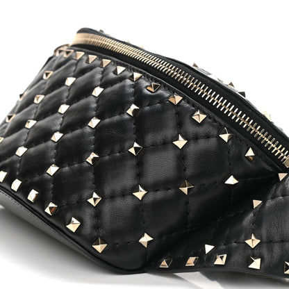 Valentino Garavani Lambskin Rockstud Spike Belt Bag 85 Black 11 of 11