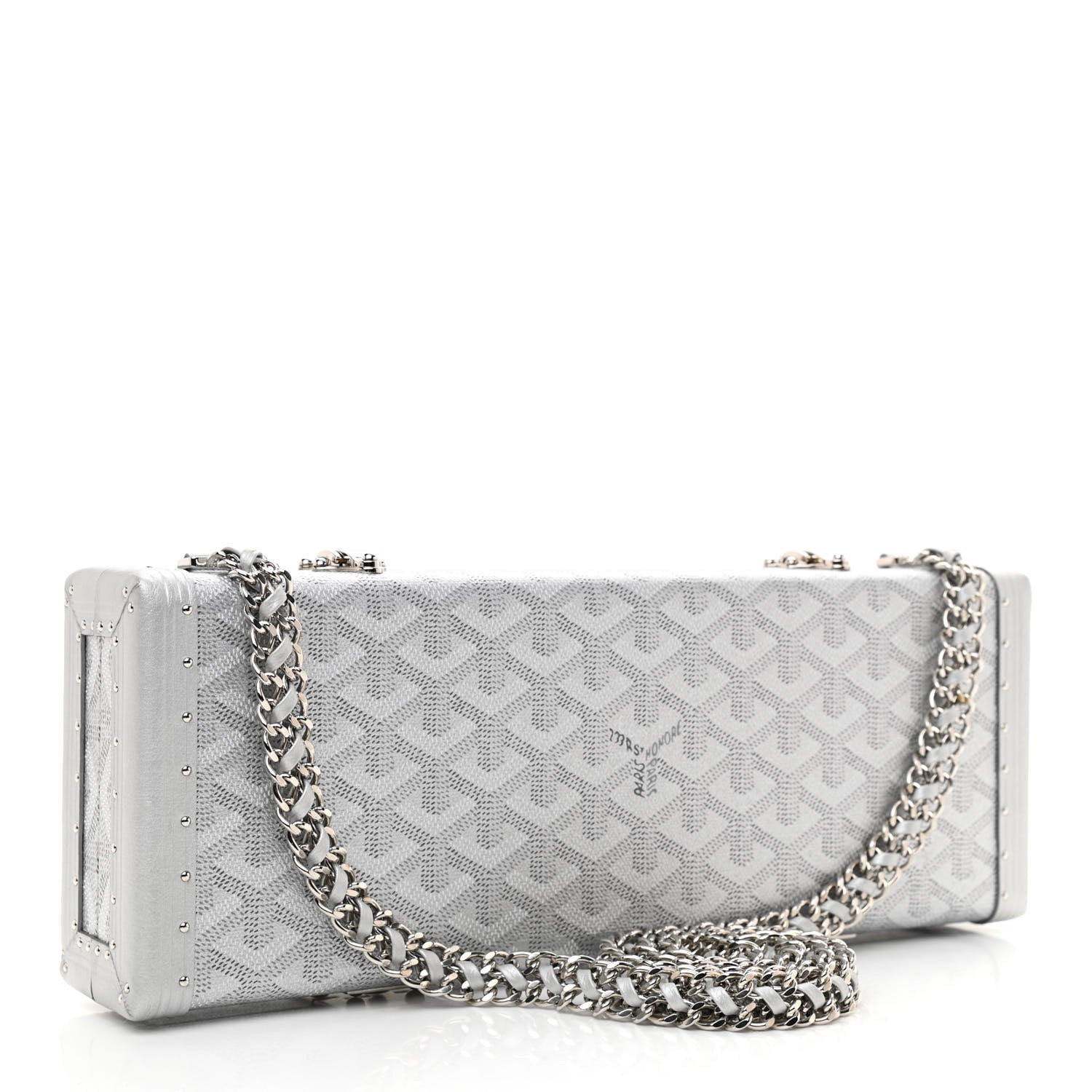 Goyard Goyardine Saint Honore Clutch Silver 3 of 8