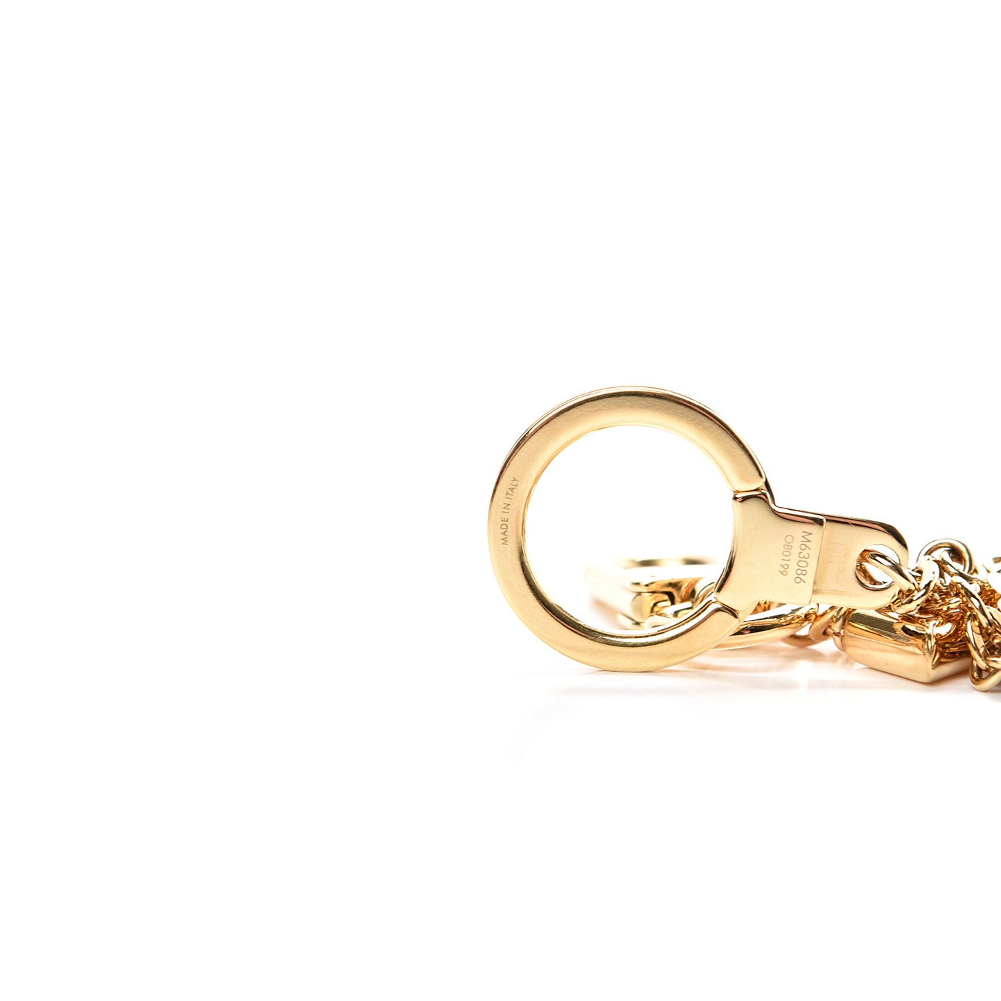 Brass Monogram Blooming Flowers Bag Charm Key Holder Rose Ballerine