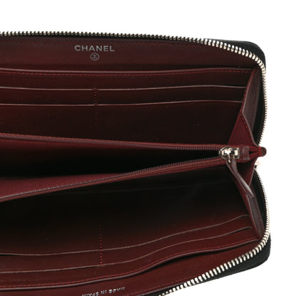 Chanel Caviar Quilted Large Gusset Zip Around Wallet Black 5 of 8