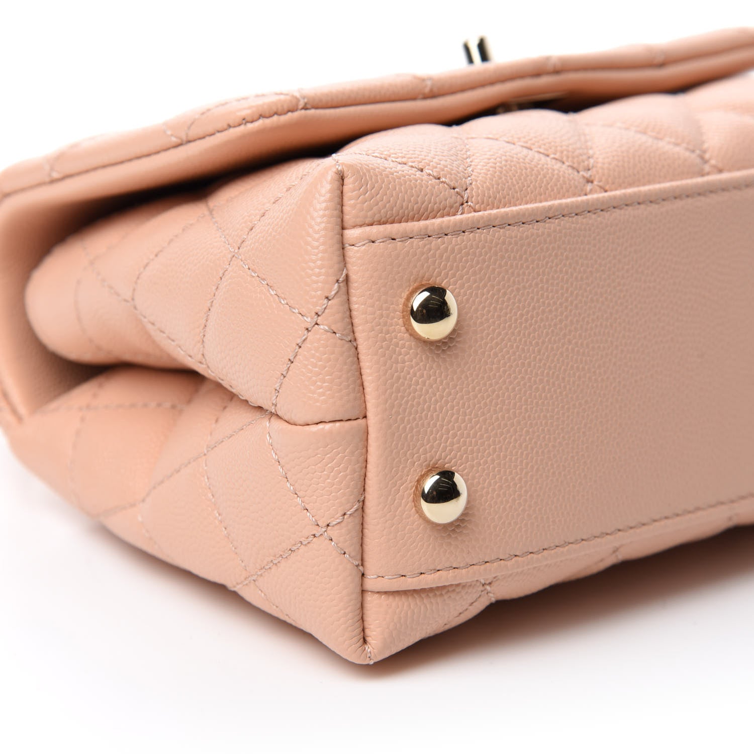 Chanel Caviar Quilted Extra Mini Coco Handle Flap Light Pink 6 of 11