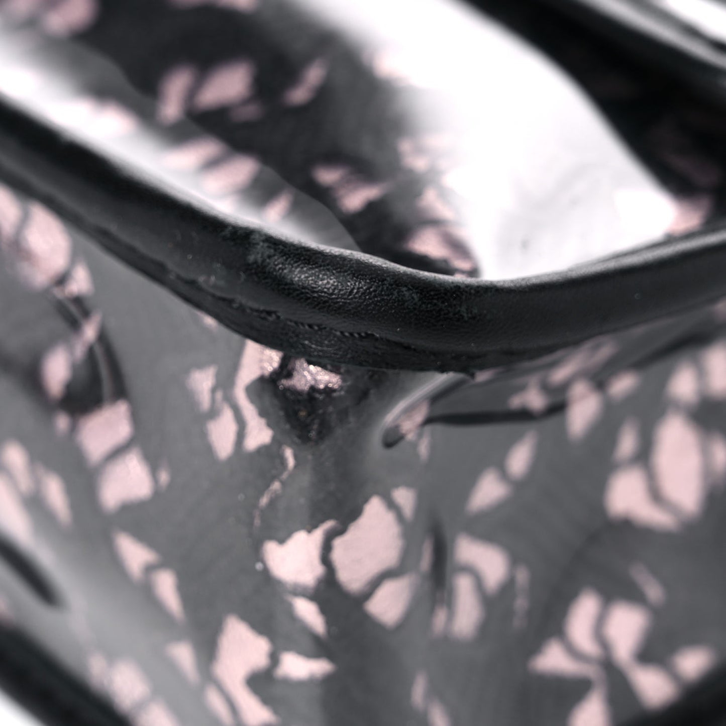 PVC Star Medium Single Flap Pink Black