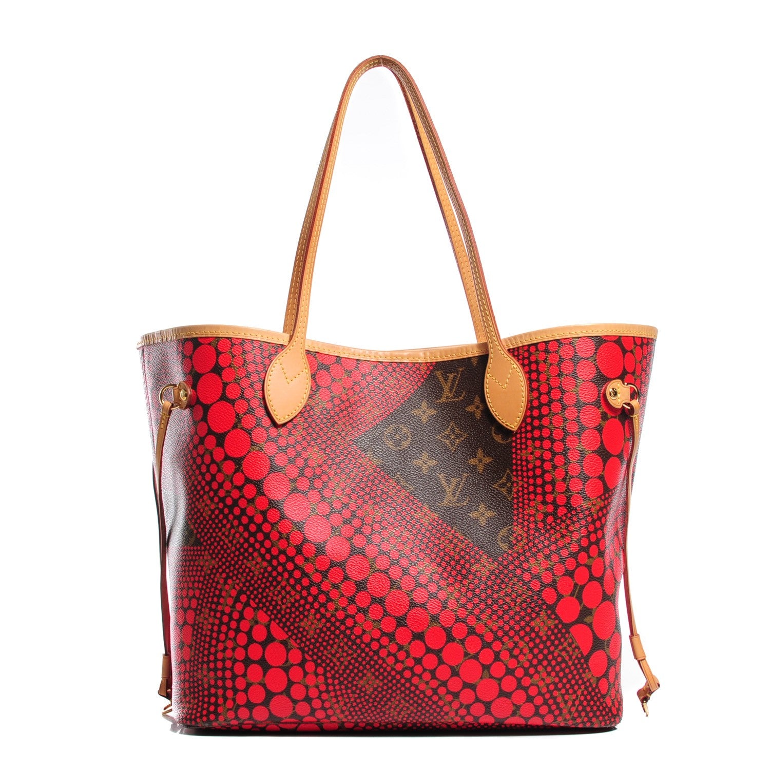 Louis Vuitton Monogram Kusama Waves Neverfull MM Red 1 of 7