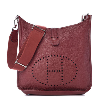 Hermes Taurillon Clemence Evelyne III GM Rouge H 1 of 10