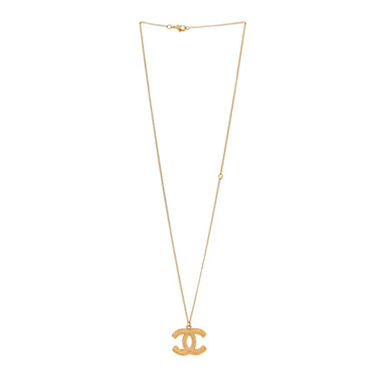 Chanel Metal CC Necklace Matte Gold 3 of 6