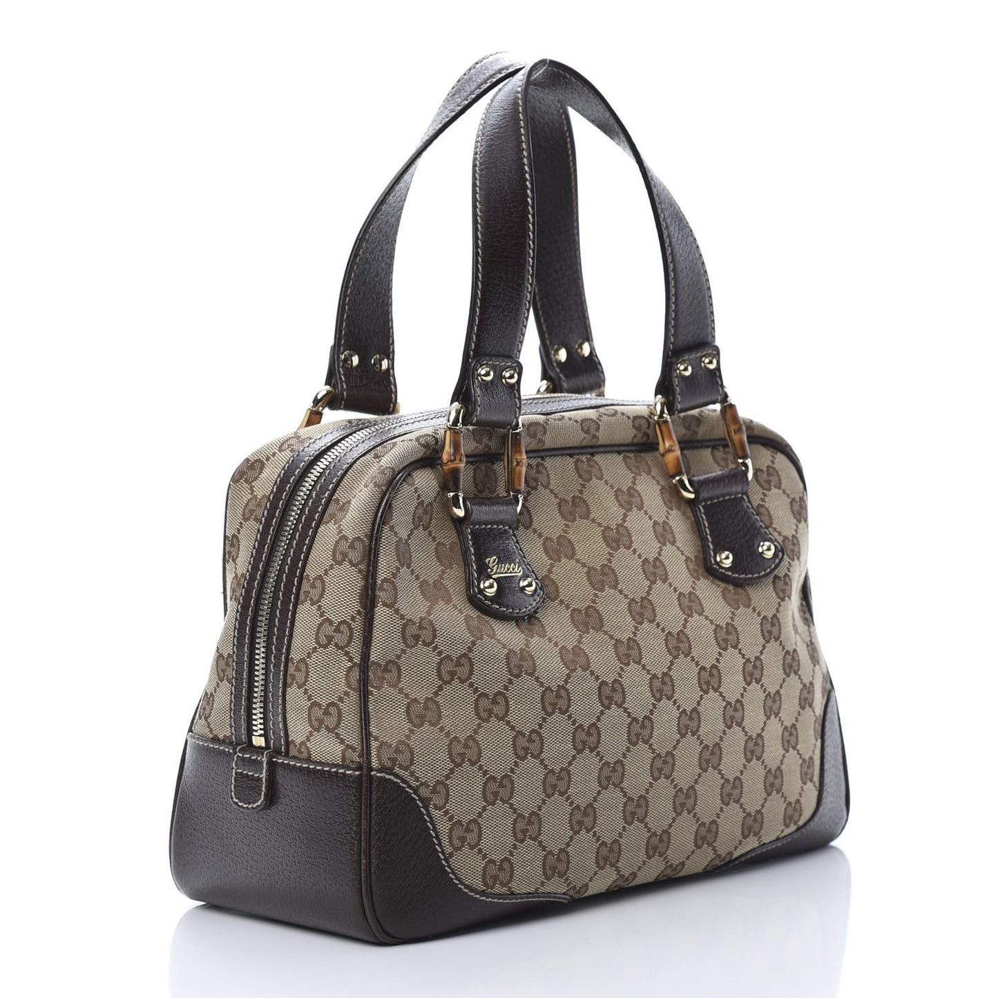 Monogram Bamboo Boston Dark Brown