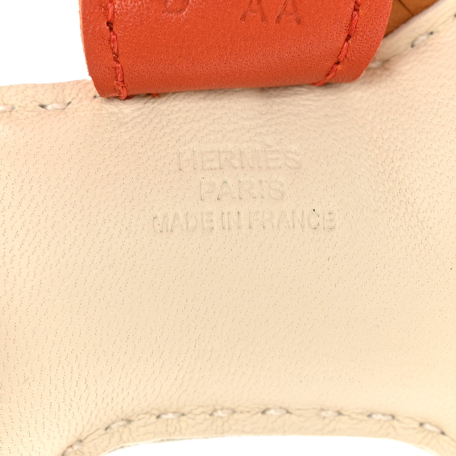 Hermes Milo Lambskin Grigri Rodeo Horse Bag Charm PM Craie Sesame Cornaline 3 of 5