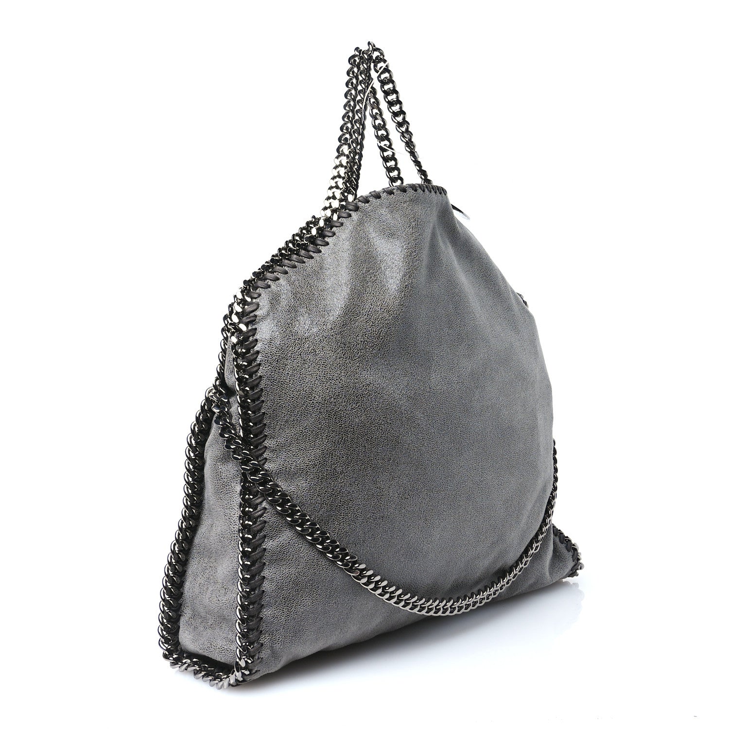 Stella McCartney Shaggy Deer Falabella Fold Over Tote Light Grey 3 of 10