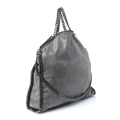 Stella McCartney Shaggy Deer Falabella Fold Over Tote Light Grey 3 of 10