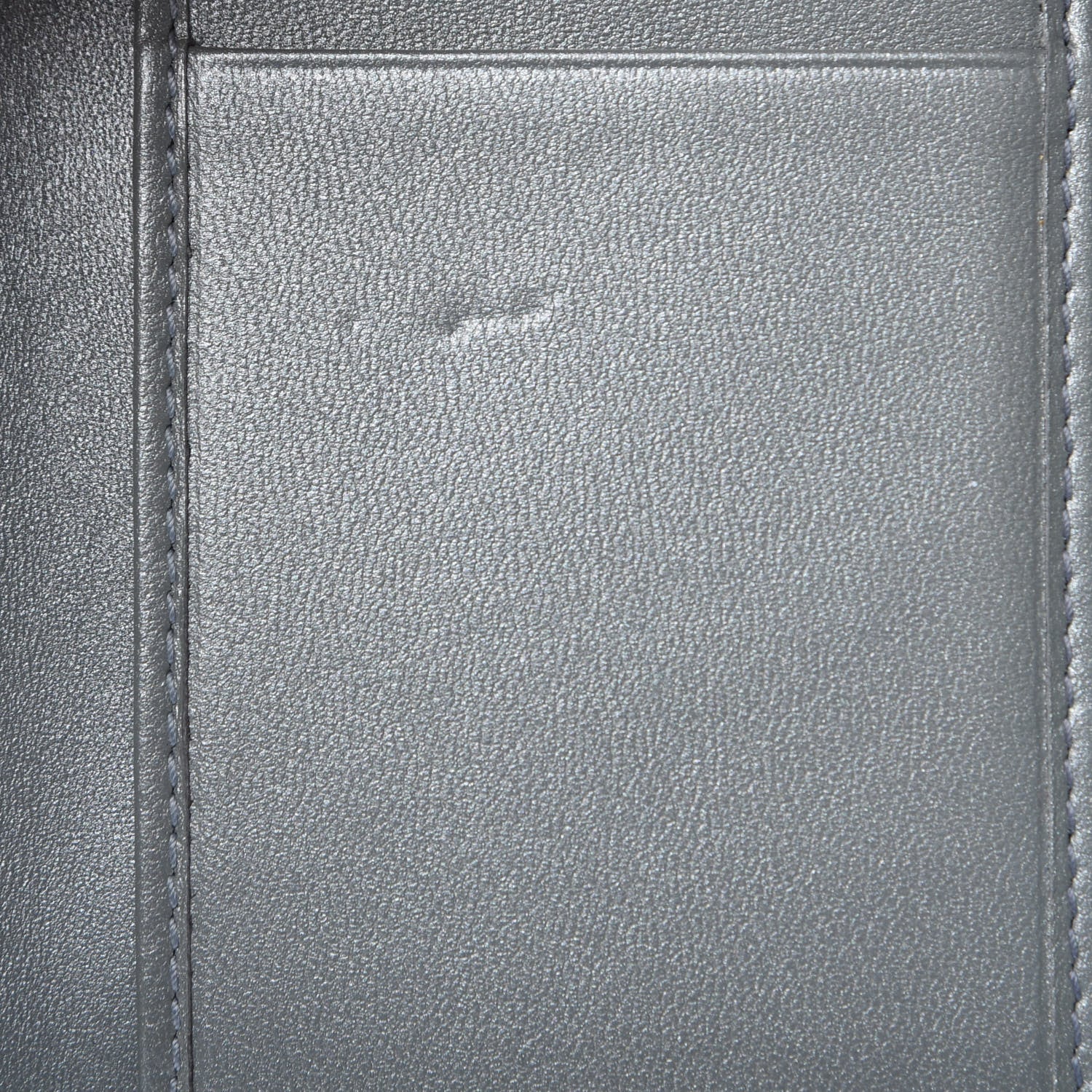 Christian Dior Metallic Grained Calfskin Cannage Diorama Elancee Wallet Silver 8 of 8