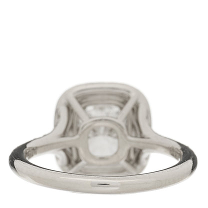 Tiffany Platinum Diamond 1.00ct Soleste Cushion Cut Double Halo Engagement Ring 48 4.5 4 of 7