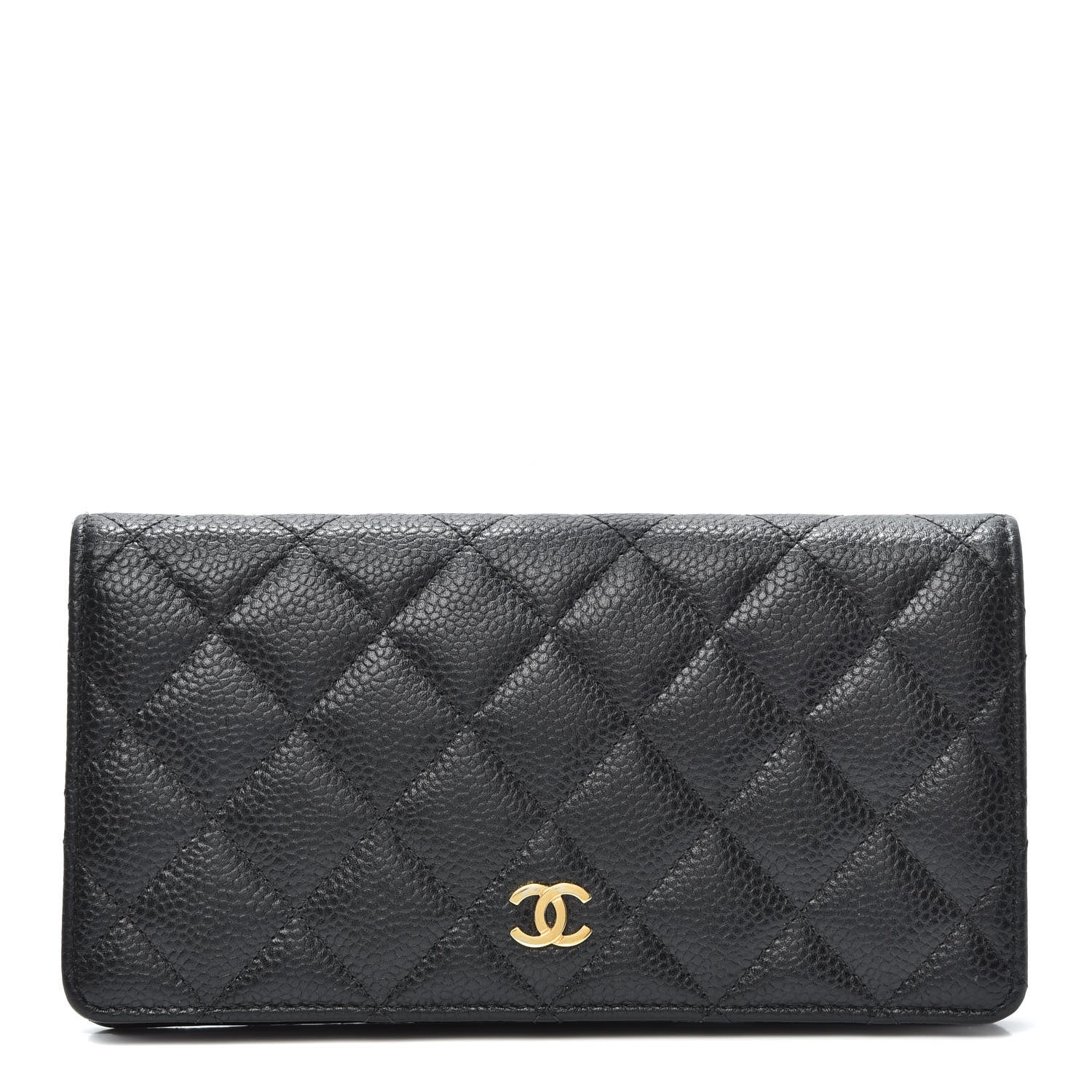 Chanel Caviar Quilted Yen Wallet Black 1 of 8