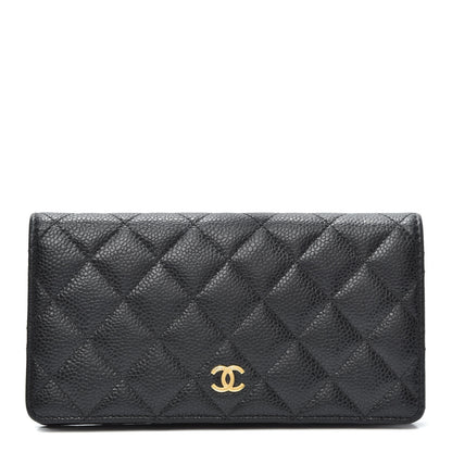 Chanel Caviar Quilted Yen Wallet Black 1 of 8