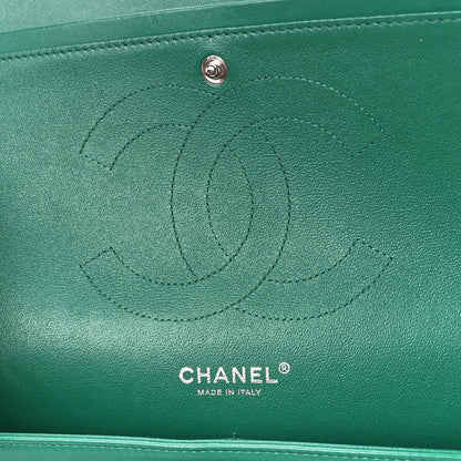 Chanel Lambskin Quilted Jumbo Double Flap Green 6 of 15