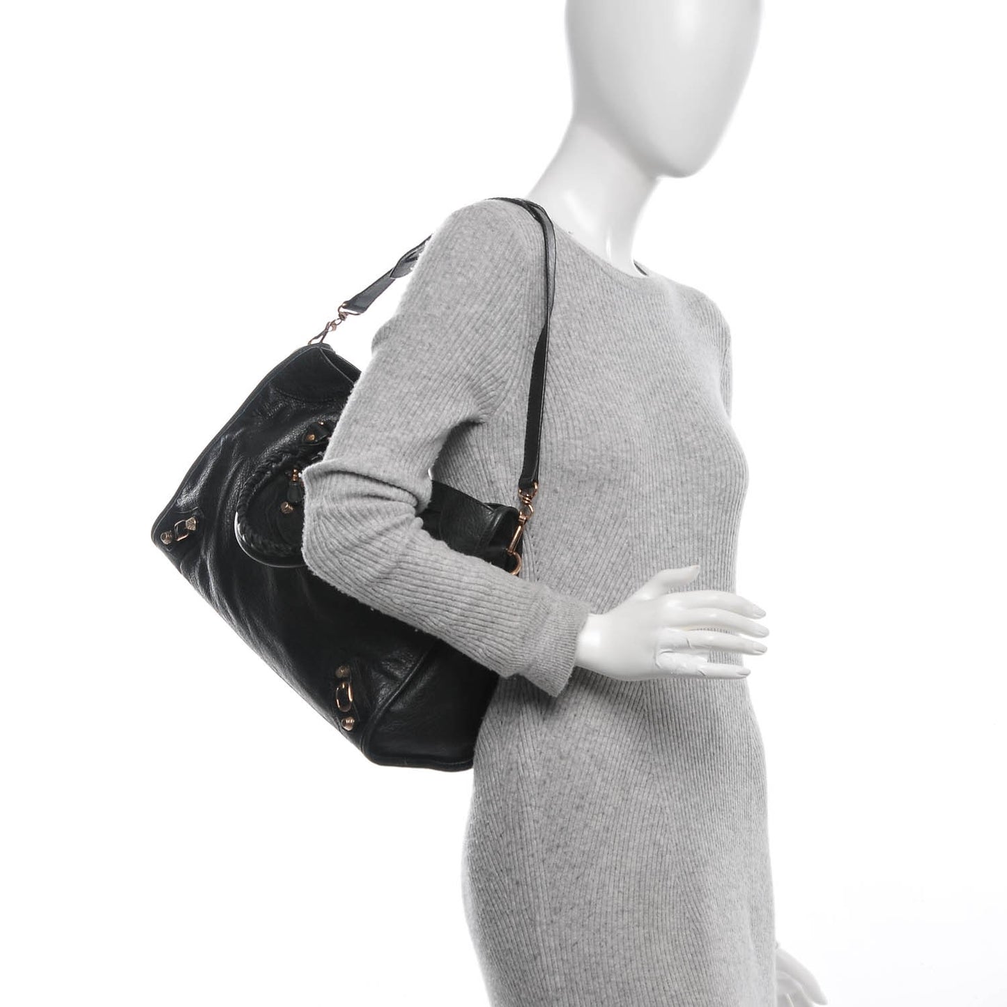 Agneau Giant 12 Rose Gold Hardware City Black