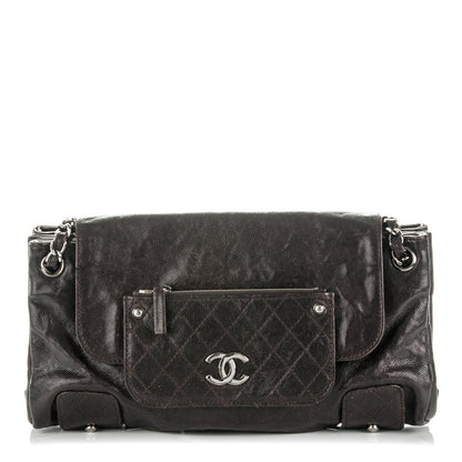 Chanel Glazed Caviar Pocket In The City Tote Brown 1 of 8