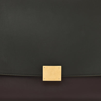 Celine Smooth Calfskin Suede Medium Tri-Color Trapeze Dark Grey 8 of 14