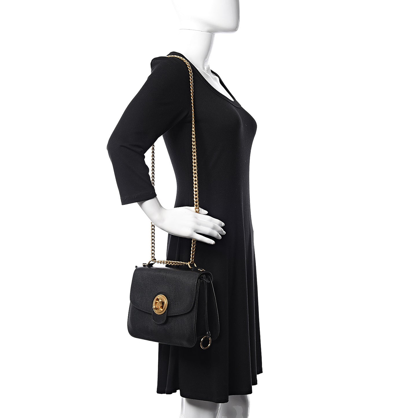 Goatskin Medium Mily Shoulder Bag Black