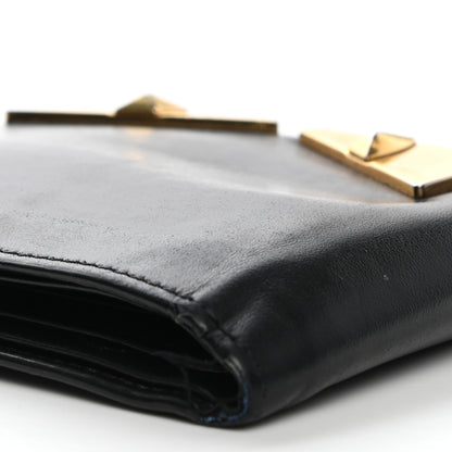 Fendi Vitello Century Metal Monster Eyes Bi-Fold Wallet Black 13 of 17