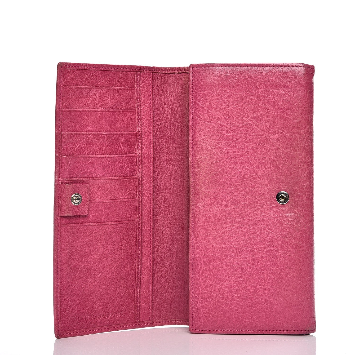 Balenciaga Agneau Giant 12 Silver Hardware Money Wallet Cyclamen 5 of 12