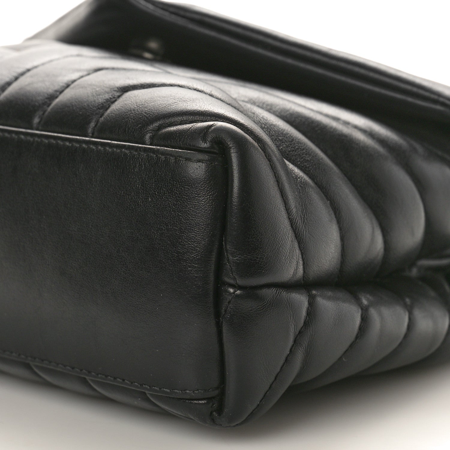 Saint Laurent Calfskin Y Quilted Monogram Small Loulou Chain Satchel Black 10 of 11