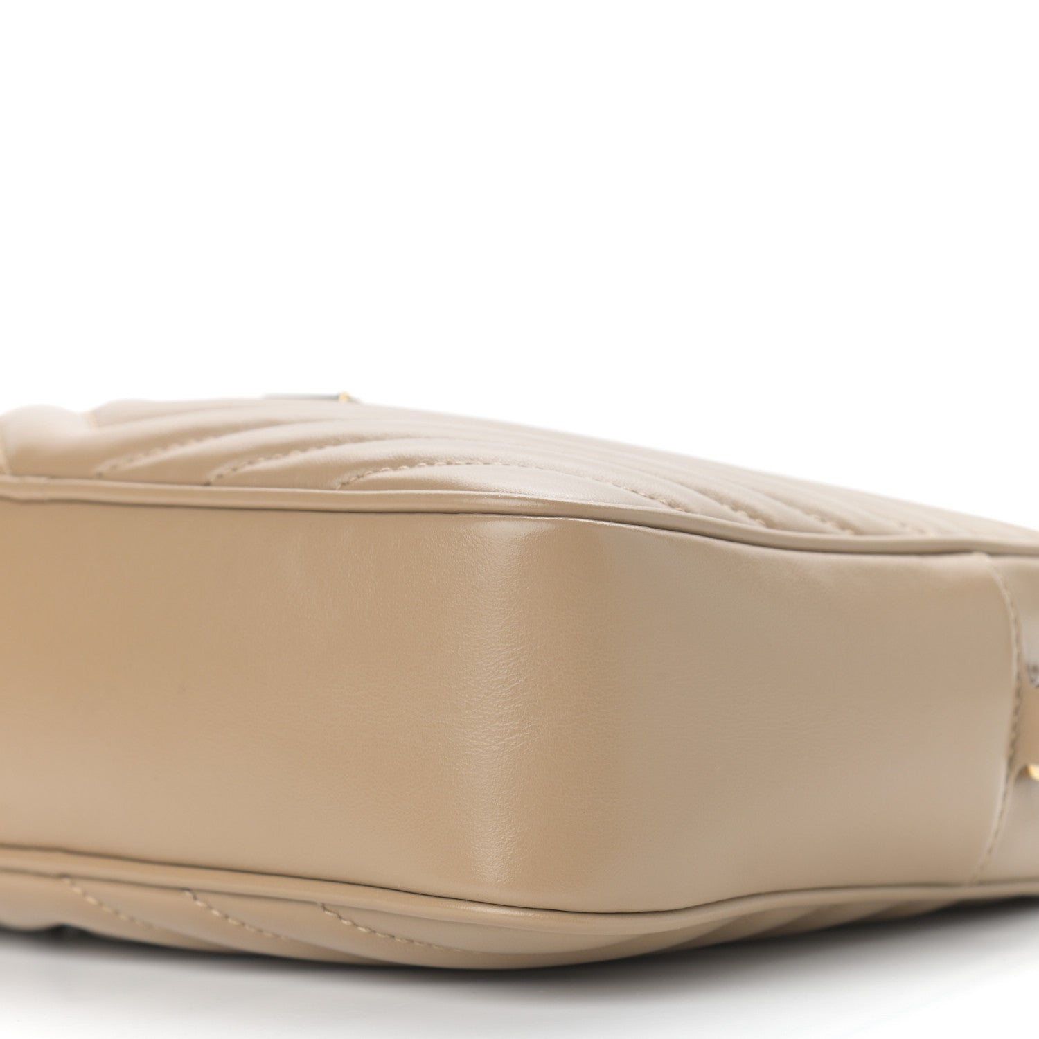 Saint Laurent Calfskin Matelasse Monogram Lou Camera Bag Dark Latte 10 of 11