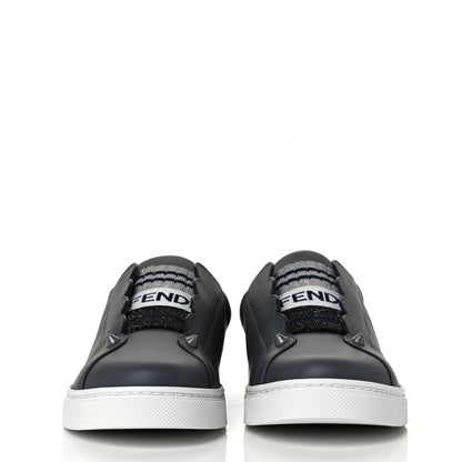 Fendi Vitello Lurex Rockoclick Slip On Sneakers 37 Alga Amarone Blueberry Multicolor 2 of 10