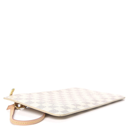 Louis Vuitton Damier Azur Neverfull MM GM Pochette Rose Ballerine 4 of 9