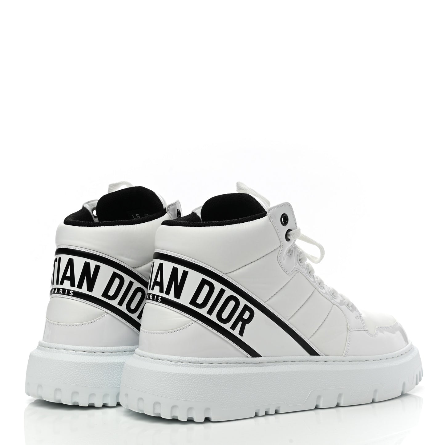 Nylon Fabric Womens D-Player High Top Sneakers 40 White Black