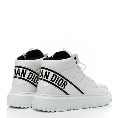 Christian Dior Nylon Fabric Womens D-Player High Top Sneakers 40 White Black 4 of 9