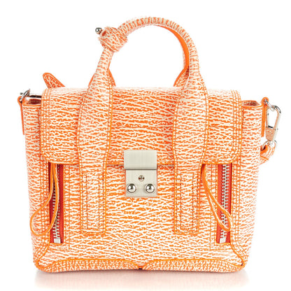 3.1 Phillip Lim 3.1 Textured Calfskin Mini Pashli Satchel Nude Orange 1 of 9