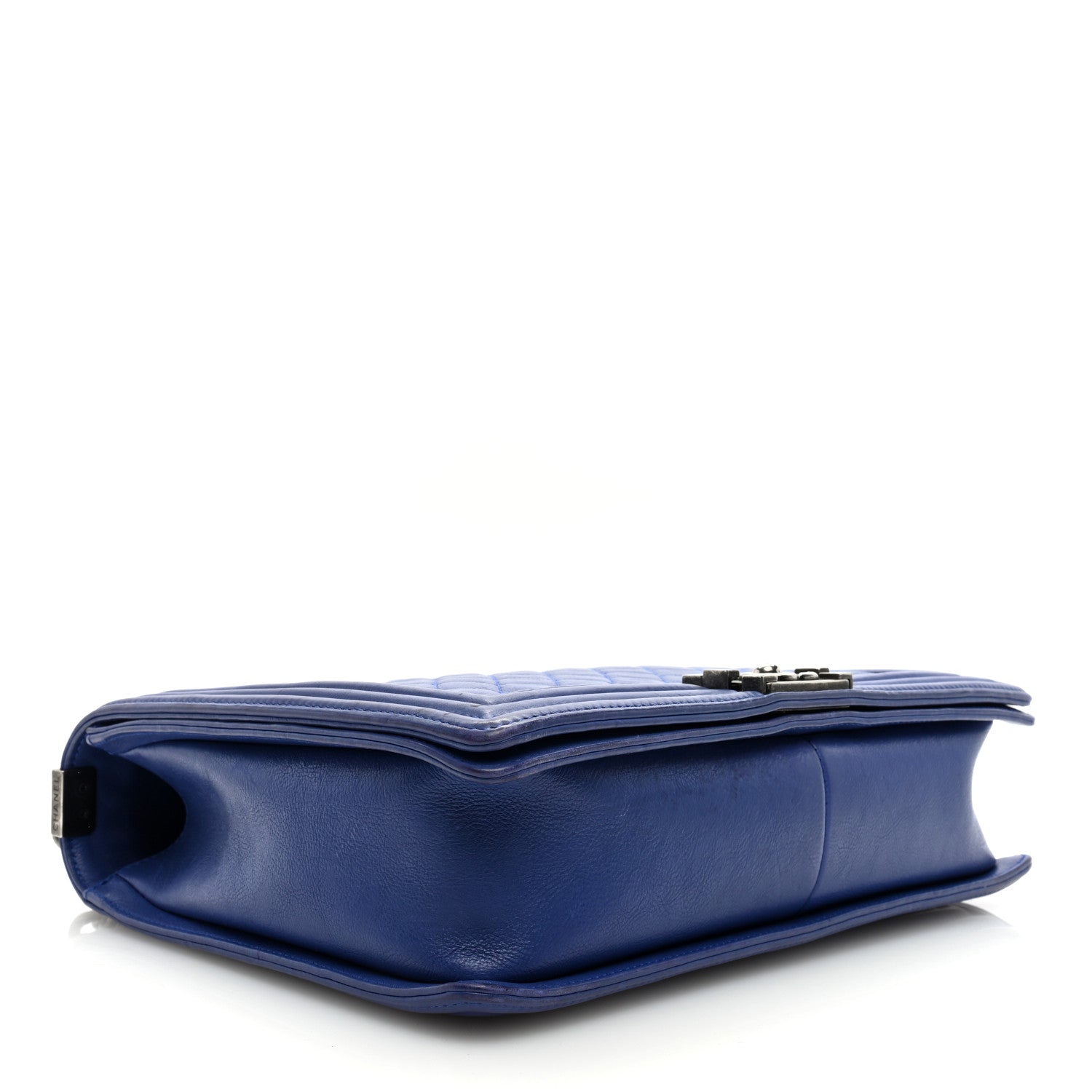 Chanel Calfskin Quilted Large Boy Flap Dark Blue 4 of 11
