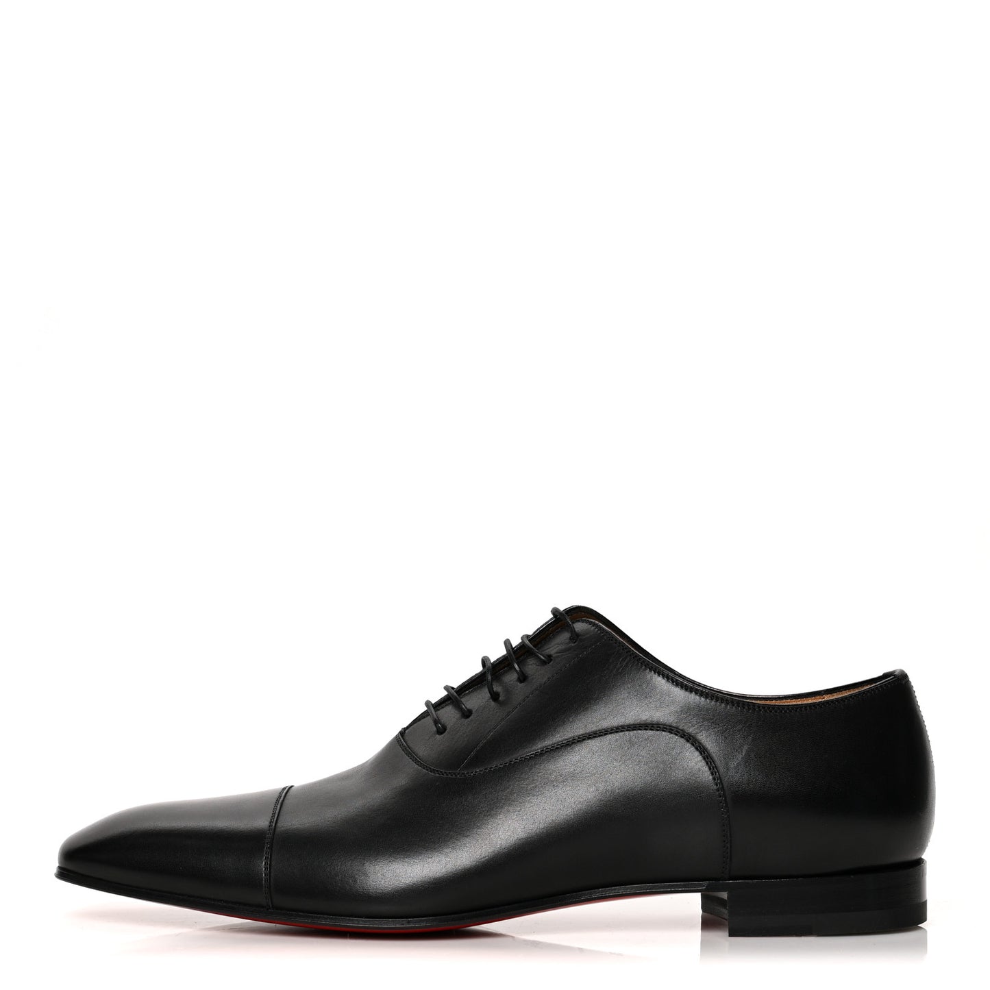 Calfskin Mens Greggo Flat Oxfords 45.5 Black
