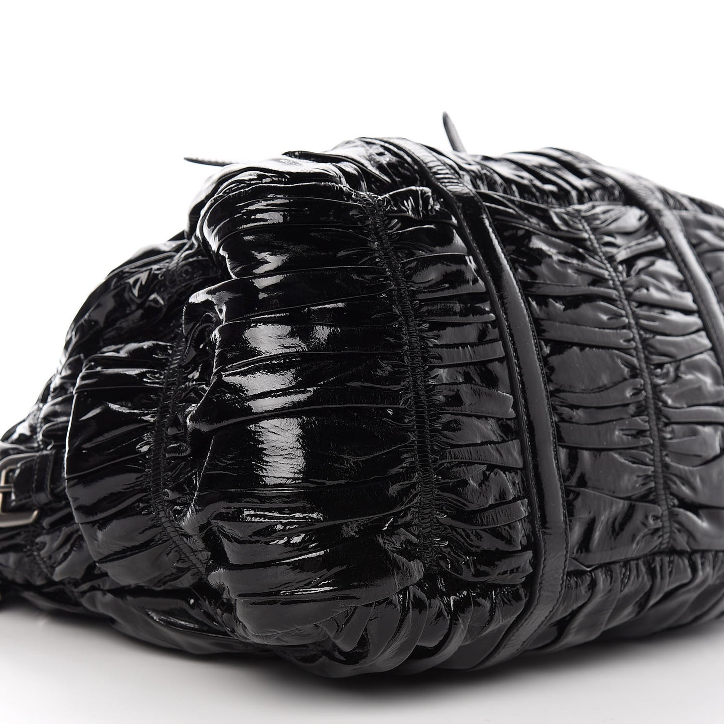 Vernice Gaufre Tote Black