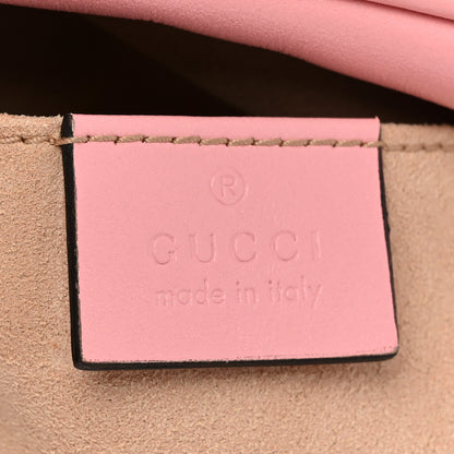 Gucci Calfskin Matelasse Small GG Marmont Chain Shoulder Bag Wild Rose 6 of 17