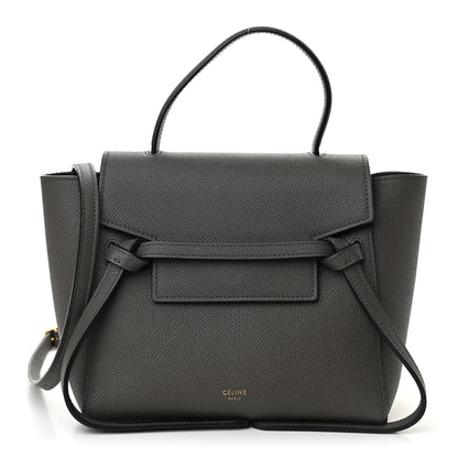 Celine Grained Calfskin Nano Belt Bag Grey 1 of 9