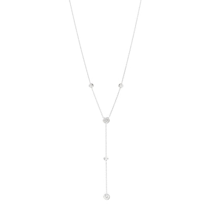 Roberto Coin 18K White Gold Diamond Diamonds By The Inch 5 Station Y Necklace 1 of 4