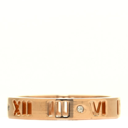 Tiffany 18K Rose Gold Diamond Atlas Pierced Ring 51 5.75 1 of 4