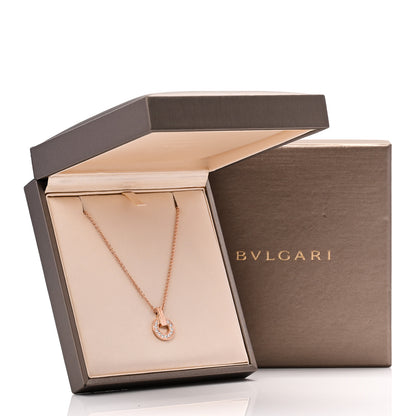 Bulgari 18K Rose Gold Diamond BVLGARI BVLGARI Open Work Pendant Necklace 7 of 7