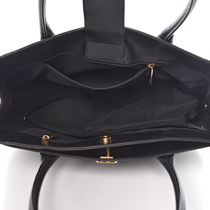 Chanel Calfskin Small Cerf Executive Shopper Tote Black 5 of 12