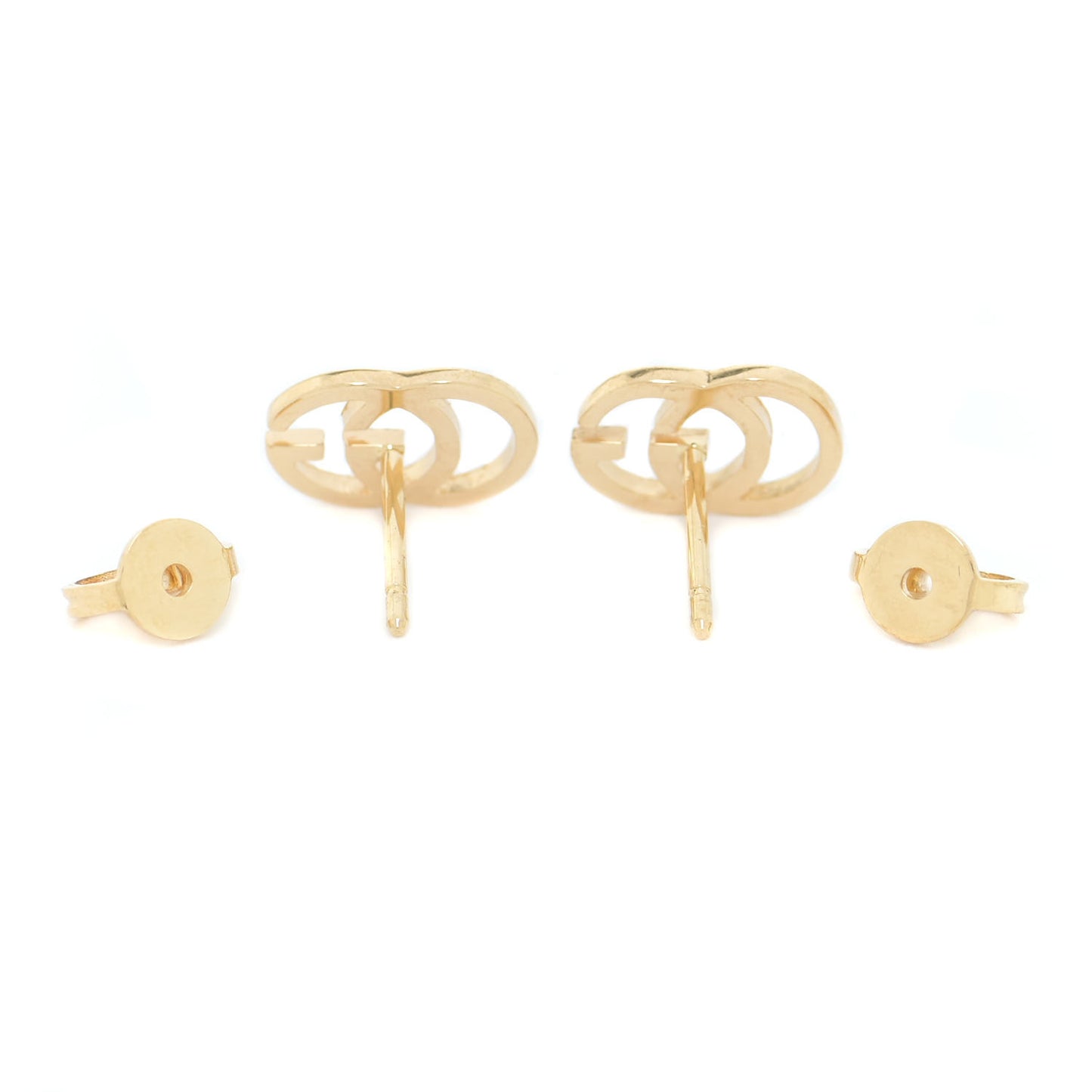 18K Yellow Gold GG Tissue Stud Earrings