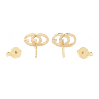 Gucci 18K Yellow Gold GG Tissue Stud Earrings 4 of 6